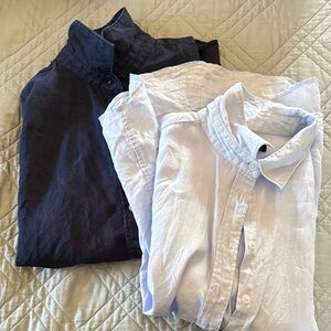 Quince Long Sleeve Linen Shirts - Sz M